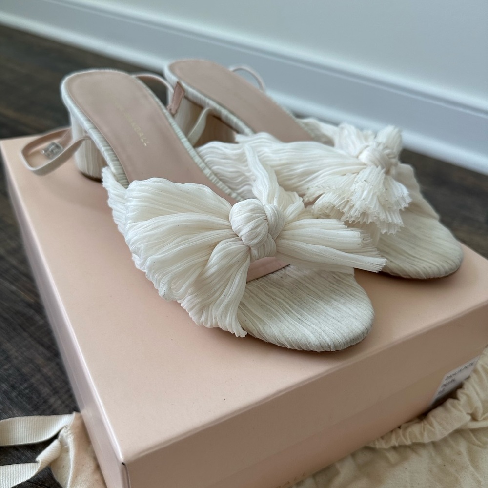 Loeffler Randall Dahlia Pearl Pleated Bow Heel